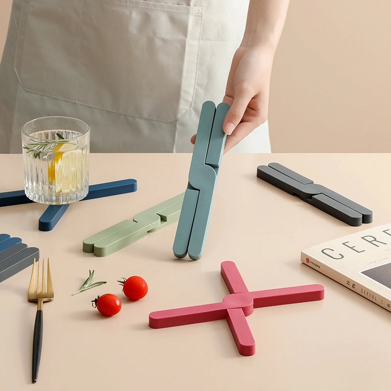 折叠硅胶餐垫防烫隔热软橡胶餐桌垫防滑碗垫家用|餐厨用品