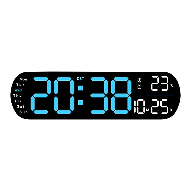 Creative Multi-Function LED Digital Wall Clock Large Screen Alarm Clock for Living Room Timing 5502|Home Decor Clocks