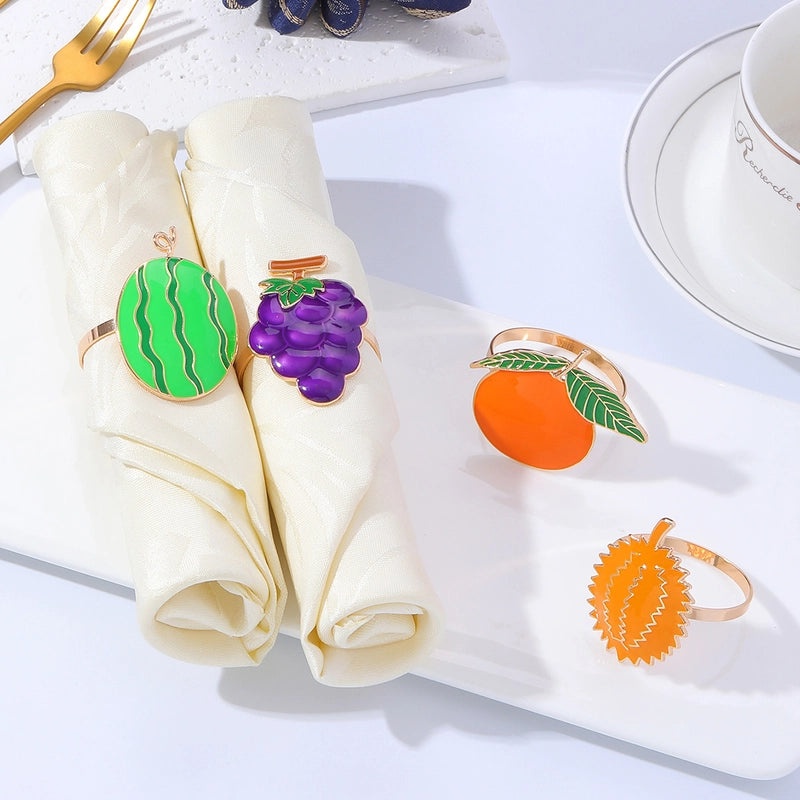 Elegant Cherry Fruit Alloy Napkin Ring for Casual Dining | Tableware & Dining Accessories