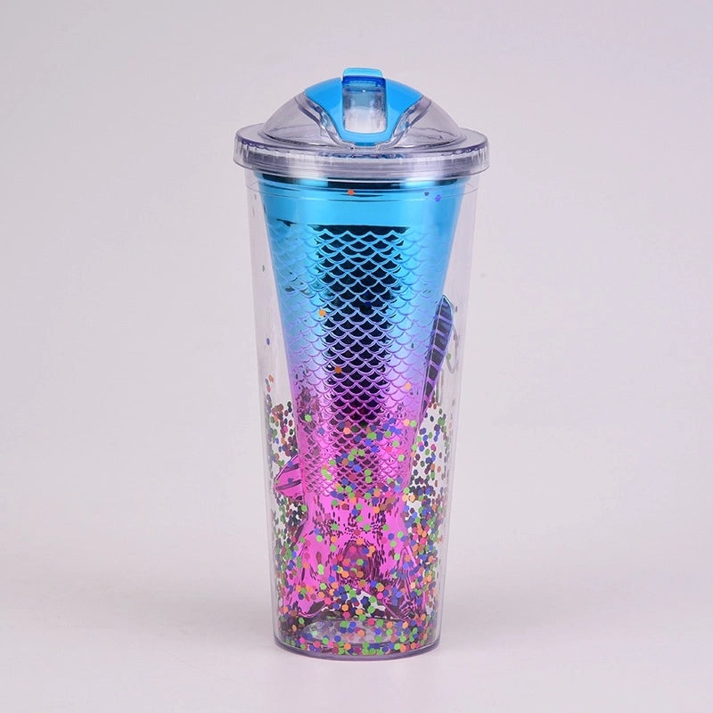 Sparkling Mermaid Tail Water Bottle with Sequins - 1 Piece | Drinkware & Bottles