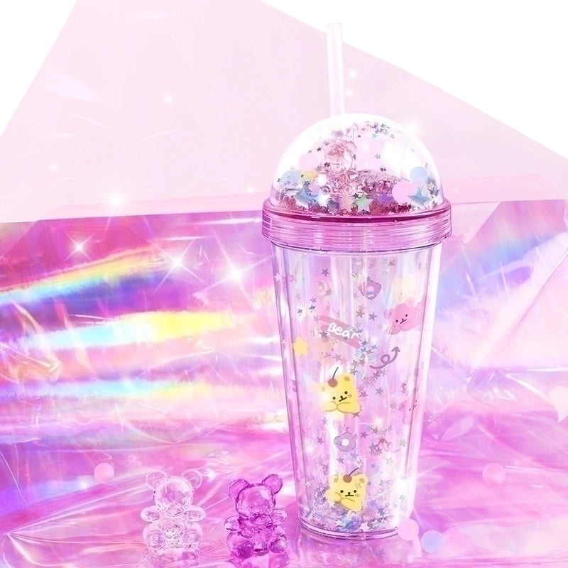 Cartoon Style Plastic Water Bottle for Everyday Use | Drinkware & Bottles