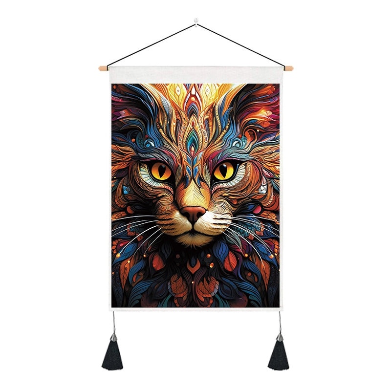 Minimalist Color Block Cotton Linen Wall Hanging Art | Home Decor Wall Art