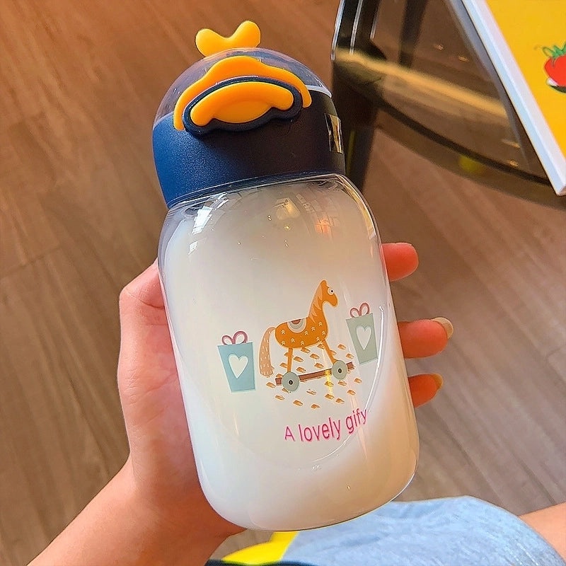 Adorable Duck Design Portable Small Plastic Straw Cup | Drinkware & Travel Cups