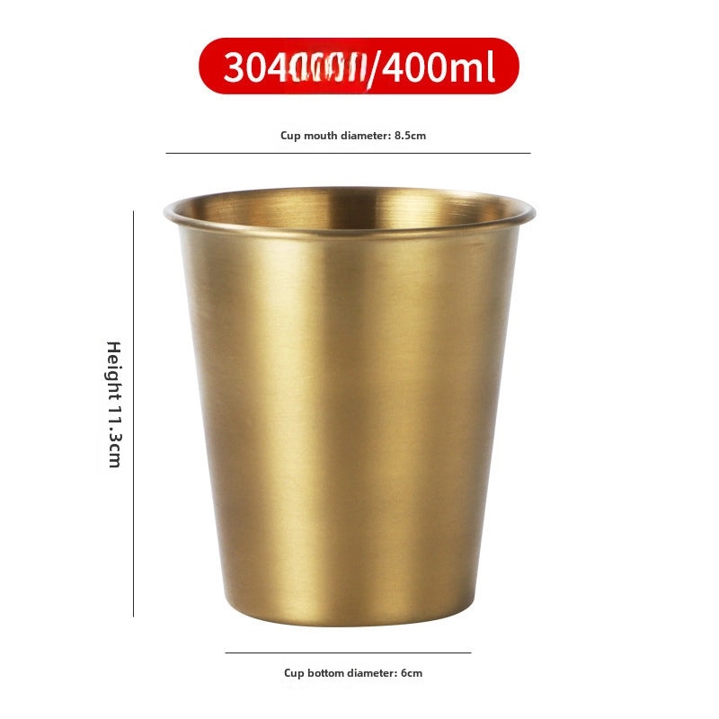 Industrial Style 304 Stainless Steel Beer Cup with Logo | Drinkware & Cups