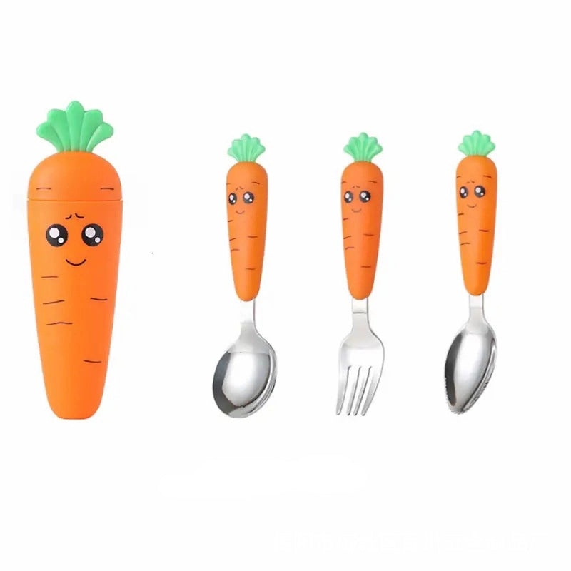 Adorable Carrot-Themed Stainless Steel Utensil 1 Piece|Kitchen & Dining Tableware
