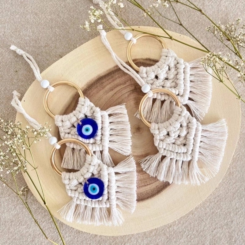 Vintage Evil Eye Cotton Thread Wall Hanging | Home Decor Wall Art