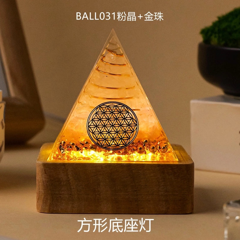 Minimalist Natural Crystal Pyramid Ornament Small Conical Decorative Crystal Piece|Home Decor Accessories