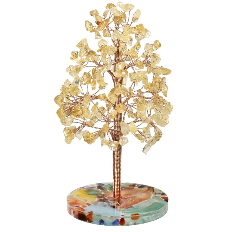 Elegant Minimalist Tree Resin Crystal Agate Decor | Home Decor & Accessories