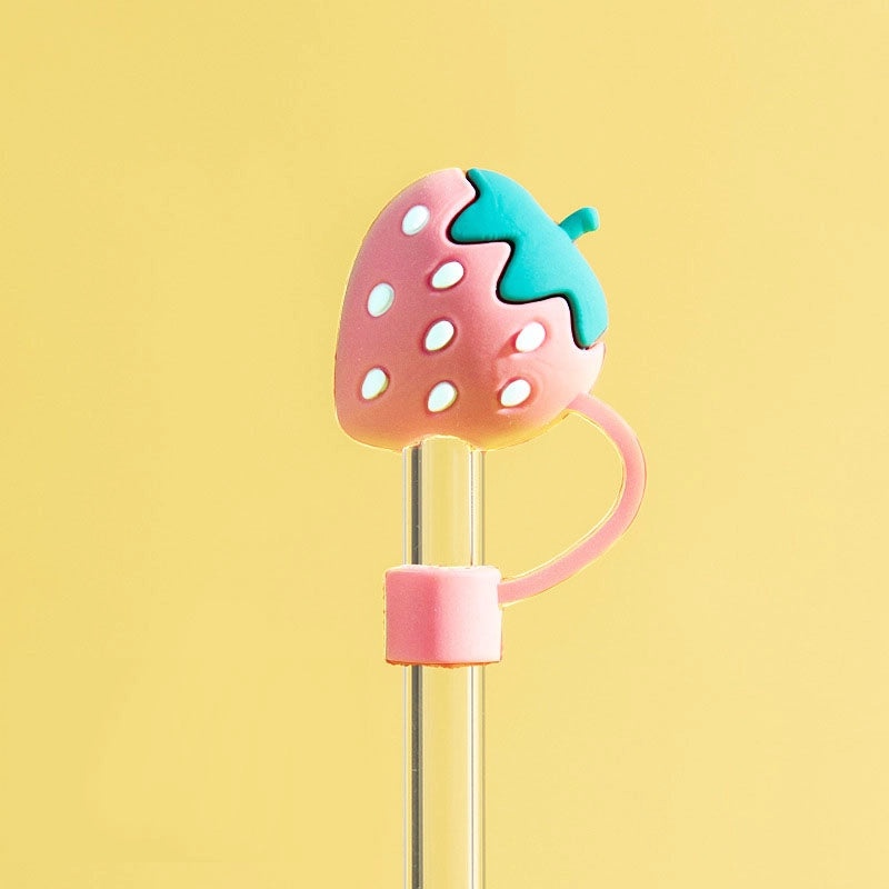 Silica Gel Flower Straw Cap for Drinks, Casual Elegant Decorative Cover, 1 Piece|Drinkware Accessories