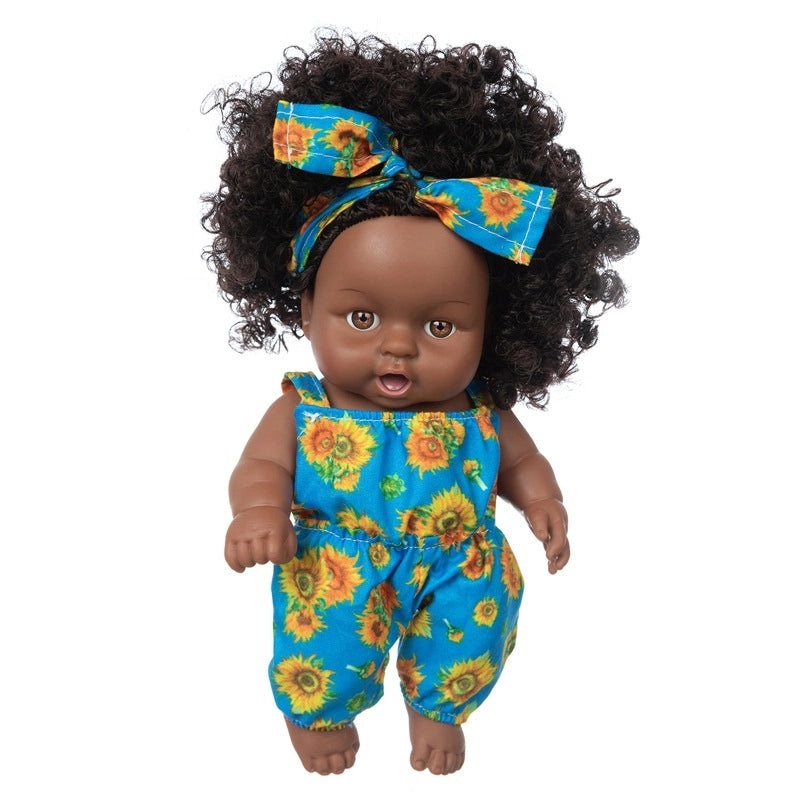 8 Inch African American Vinyl Fashion Dress Up Girl Doll for Kids|Dolls & Accessories