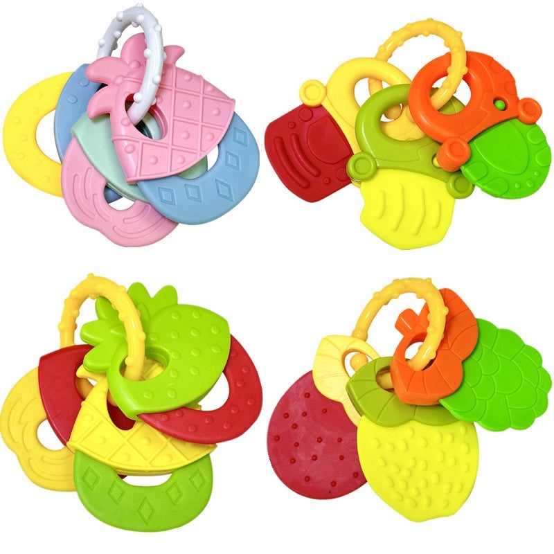 Infant Fruit Teether 0-12 Months Baby Tooth Grinding Stick Anti-Biting Rattle Soothing Gum Care|Baby Teethers & Pacifiers
