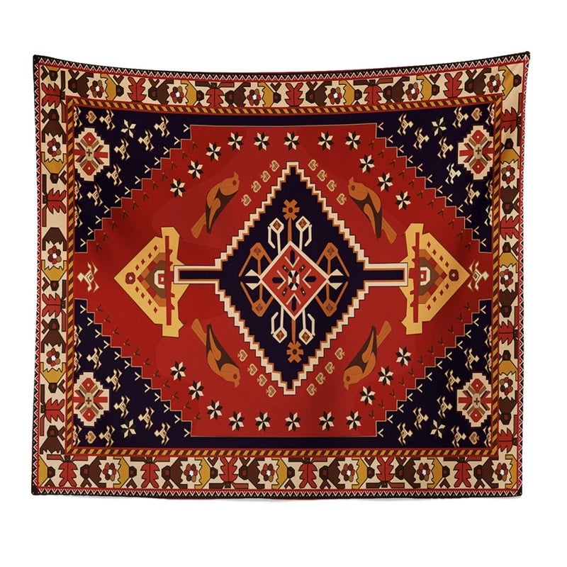 Ethnic Geometric Argyle Pattern Polyester Wall Hanging Tapestry|Home Decor