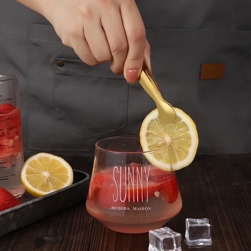 Stylish Solid Color Stainless Steel Food Tongs Single Piece | Kitchen Tools & Gadgets