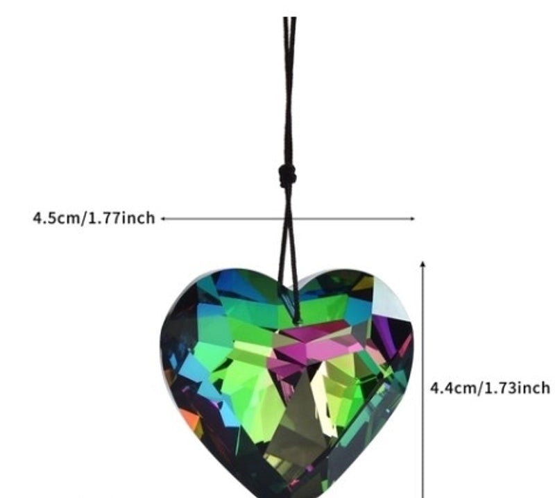 Pastoral Heart-Shaped Artificial Crystal Suncatcher Wind Chime for Valentine’s Day | Home Decor & Wall Art