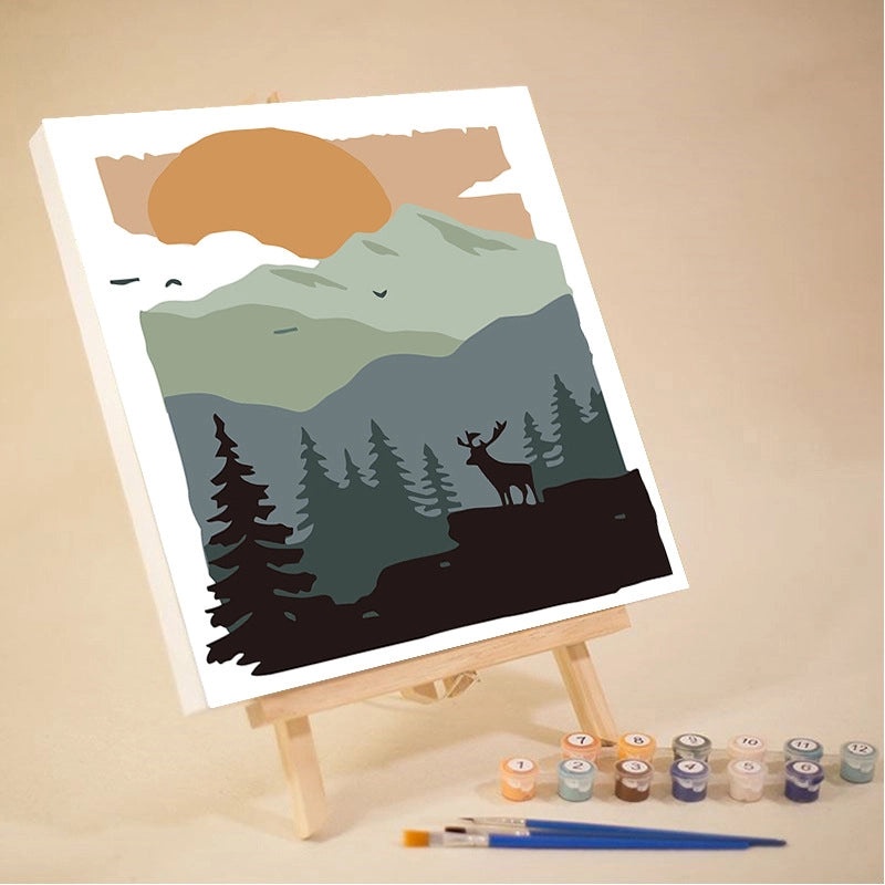 10-12 Color High Quality Pigment Set for DIY Digital Oil Painting Landscape | Painting Supplies