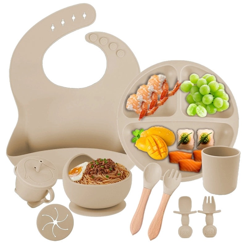 Baby Silicone Tableware Set for Toddlers | Baby Feeding Supplies