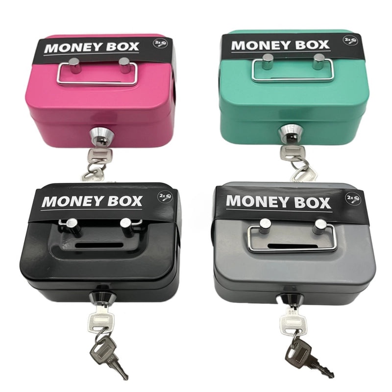 Creative Portable Piggy Bank Coin Storage Box with Key | Coin Banks & Money Boxes