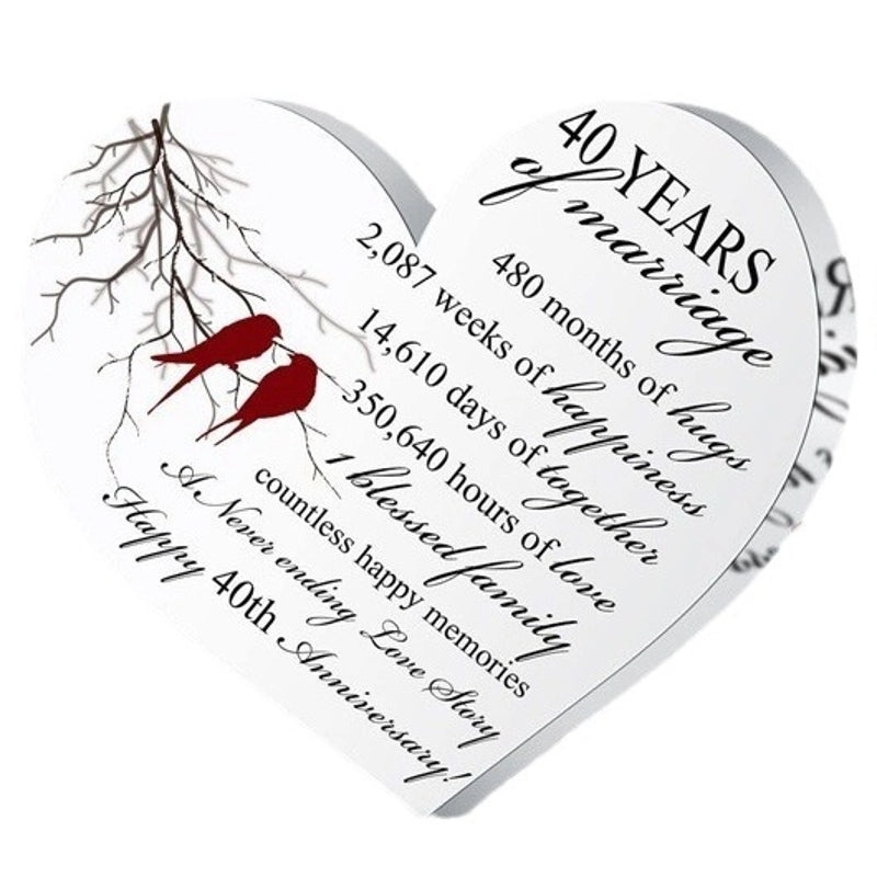 Heart-shaped Transparent Acrylic Decoration for Wedding Anniversary | Wedding Gifts & Decorations