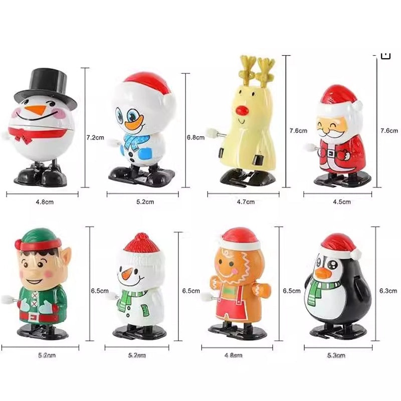 Christmas Coil Toy Set Snowman Santa Elk Cookie Doll Chain | Holiday Decorations