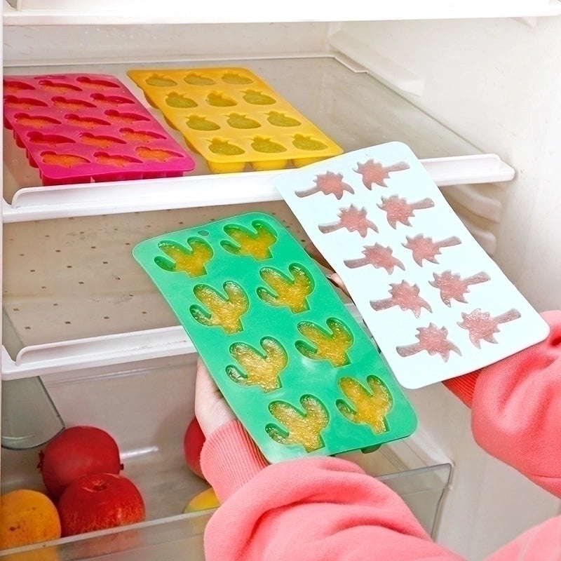 Adorable Cactus Coconut Palm Pineapple Silicone Ice Mold Tray|Kitchen & Dining Accessories
