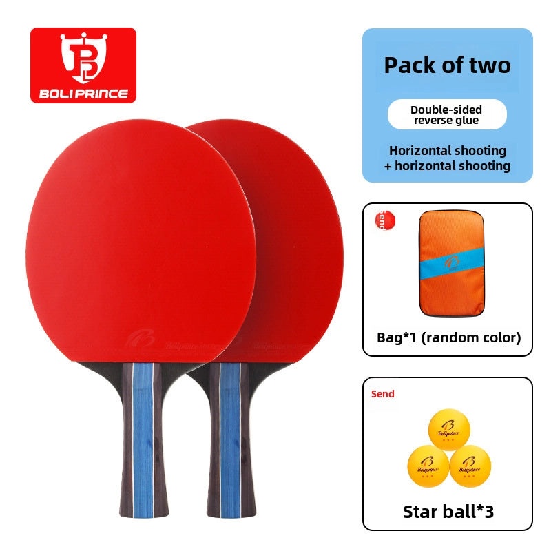Beginner Table Tennis Racket Set with Horizontal Grip for Students | Sports & Outdoor Table Tennis Equipment