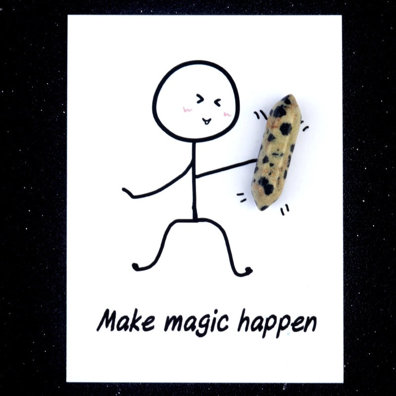 Double Tip Hexagon Prism Smile Gemstone Card Unisex Jewelry Accessory | Unisex Jewelry