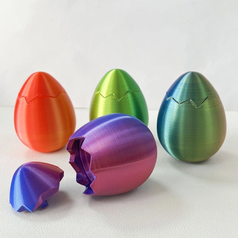 Multicolor Gradient Egg Shaped PLA Toy | Educational Toys & Collectibles