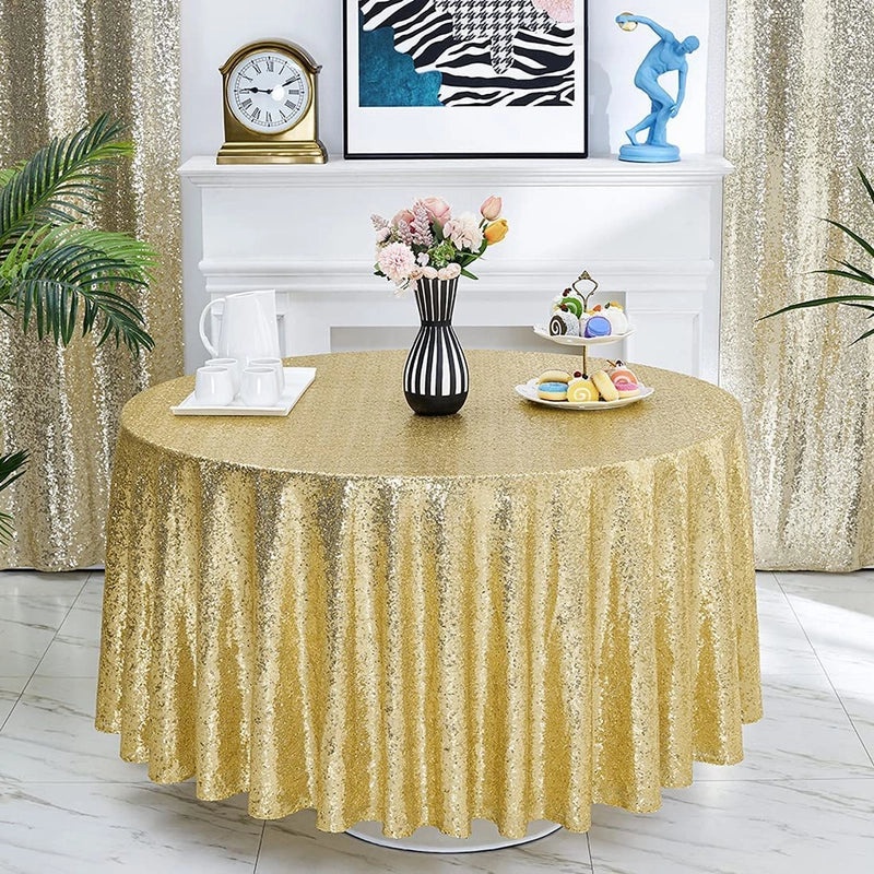 Sequined Polyester Tablecloths Solid Color Stylish Design|Home Decor & Table Linens