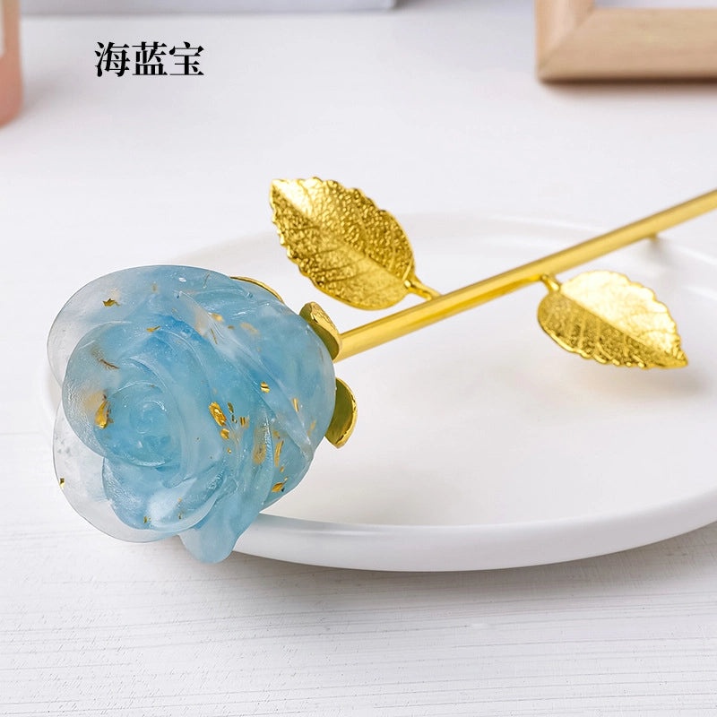 Delicate Alloy Flower Crystal Charm | Jewelry Accessories