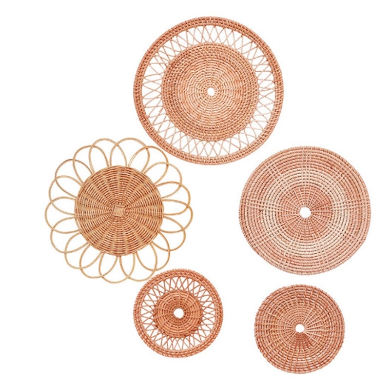 Nordic Style Rattan Wall Hanging Ornament for Home Entrance and Living Room Decor|Home Decor