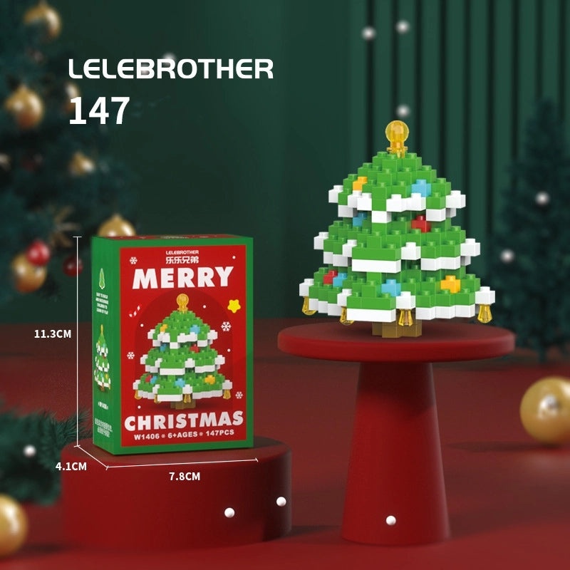 Christmas Tree Building Blocks Set Compatible with Small Particles | Kids Christmas Toys & Building Sets