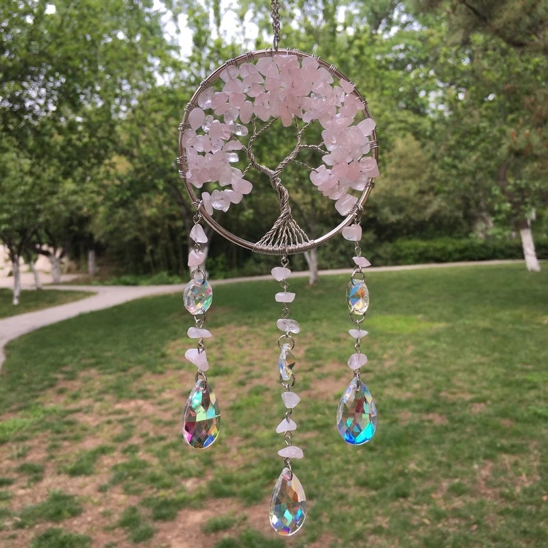 Colorful Pastoral Style Crystal Wind Chime Decoration | Home Decor Accessories