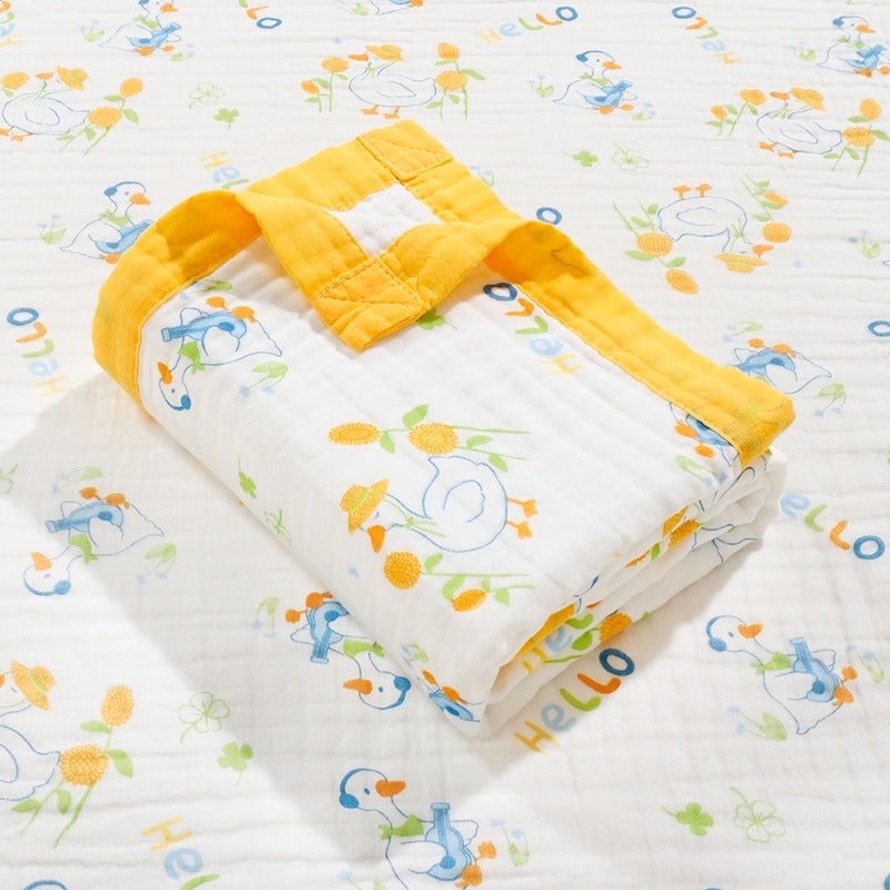 Newborn Baby Cotton Gauze Hooded Bath Towel Blanket Soft Absorbent Baby Bath Wrap|Baby Bath Towels & Accessories