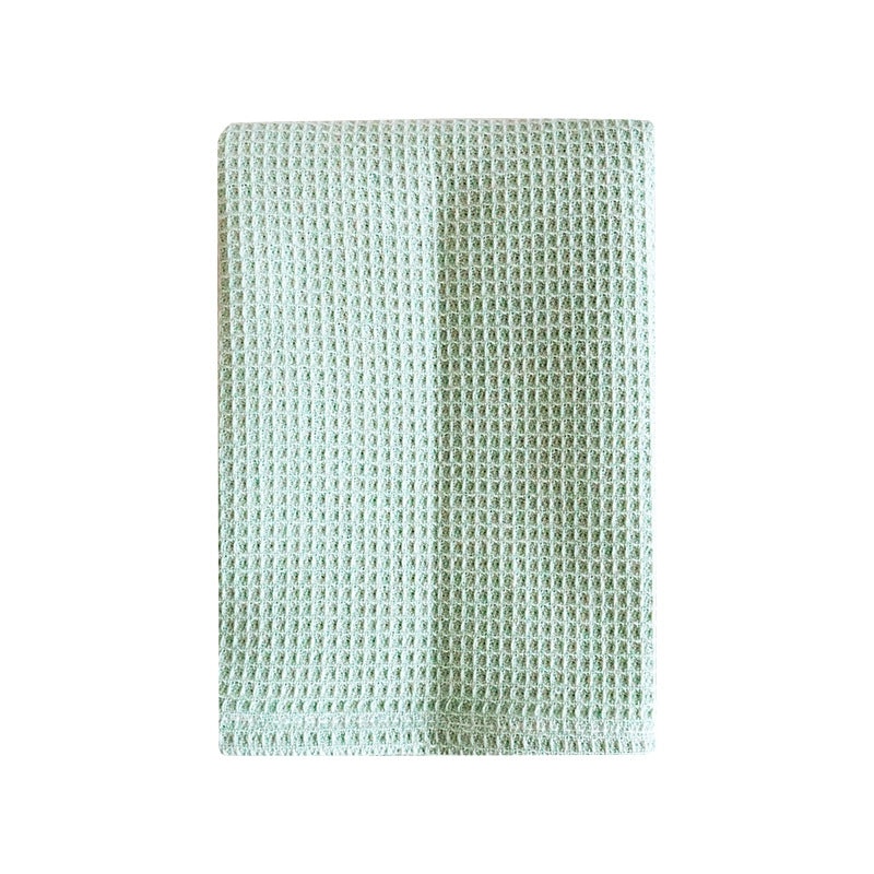 Plain Waffle Weave Dish Cloth Set with Pineapple Square Design|Kitchen Textiles & Supplies