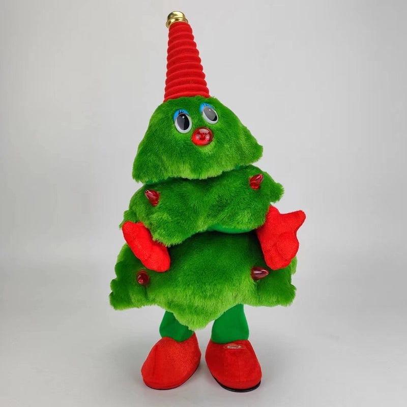 Glowing Musical Dancing Christmas Tree Plush Toy for Kids|Holiday Gifts Toys