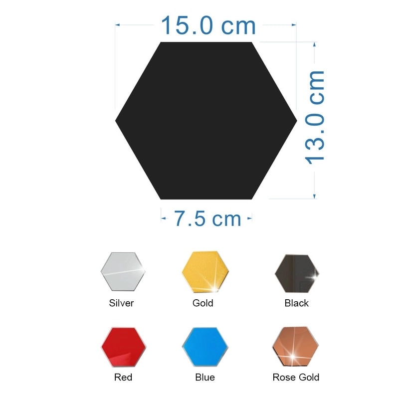 Stylish Geometric Hexagon Acrylic Wall Decal|Home Decor Wall Stickers