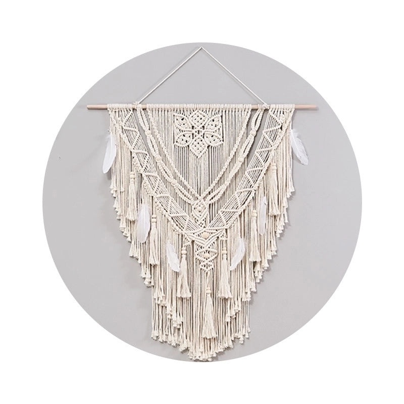 Striped Cotton Tapestry Wall Hanging for Vacation Vibes|Home Decor Wall Art