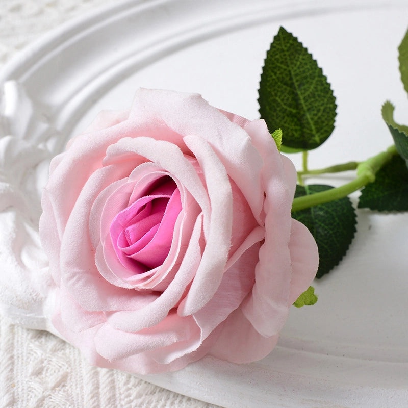 Artificial Rose Single Stem Flannel Flower for Home Wedding Valentine's Day Decoration|Home Decor & Wedding Accessories