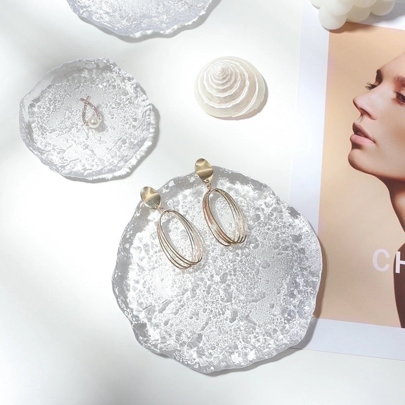 Clear Irregular Glass Plate for Jewelry Nail Art Photo Props and Storage | Photography Accessories