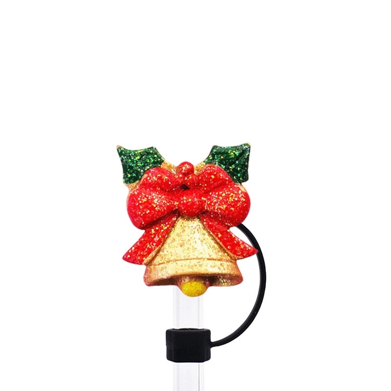 Multicolor Christmas Straw Caps Set 10 PCS | Drink Accessories & Barware
