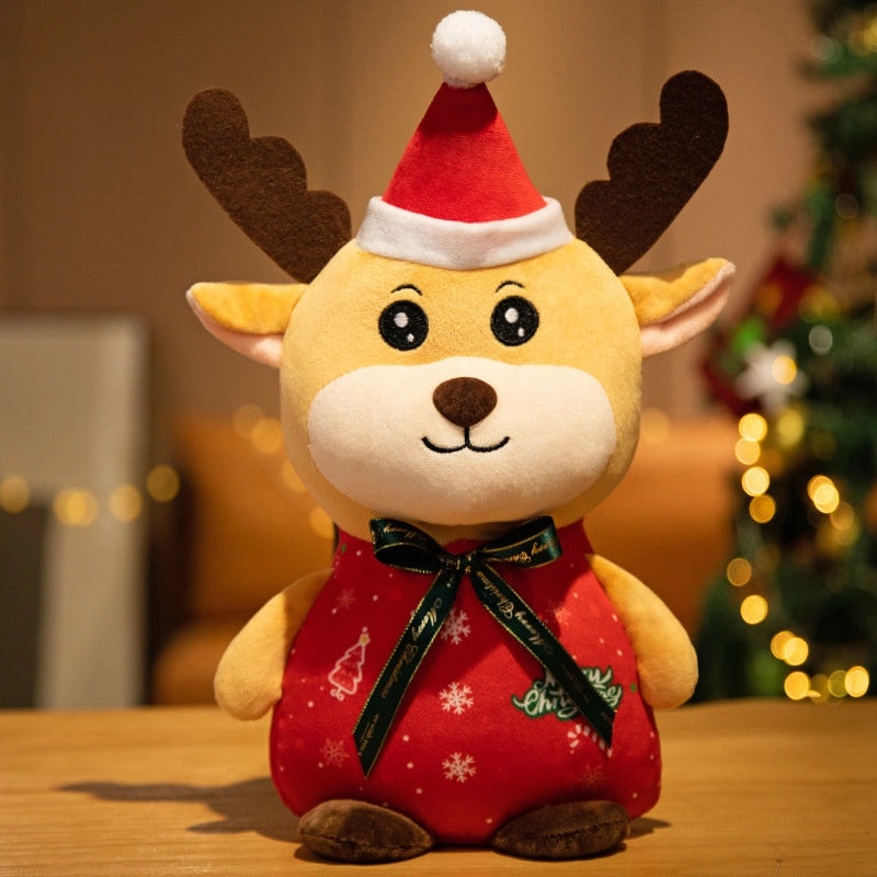 Christmas Plush Toys Santa Claus Snowman Elk Stuffed Animals Soft PP Cotton Gifts|Holiday Plush Toys