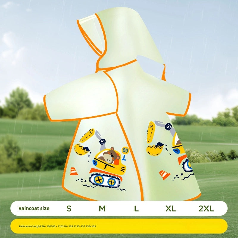 Kids Transparent Cartoon Raincoat and Boots Set Waterproof Full Body Rain Gear for Kindergarten and Primary School Students|Children's Rainwear