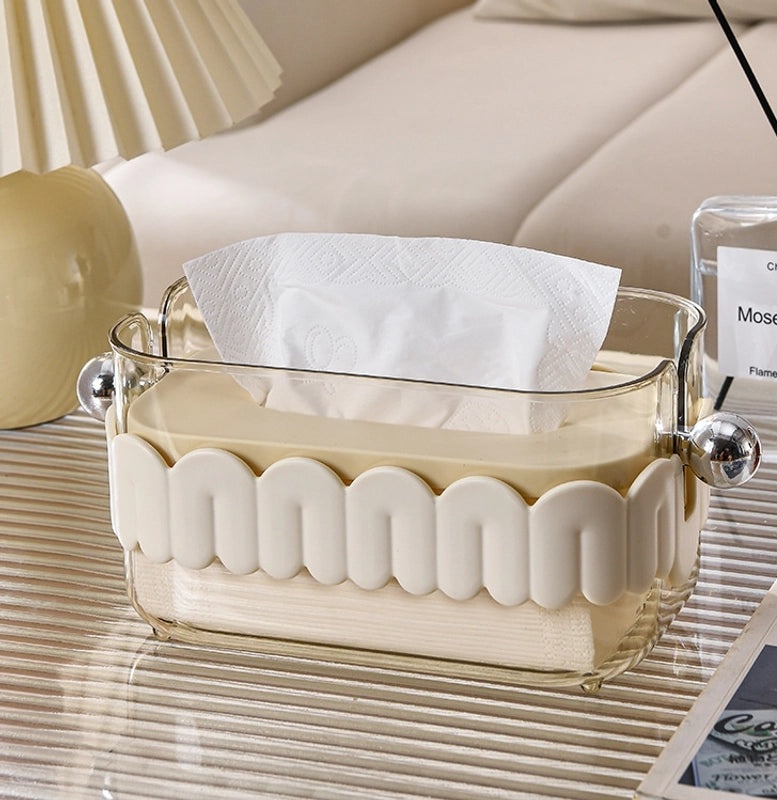 Stylish Minimalist Solid Color Tissue Box Made of ABS PET PP | Home Decor Storage Organizers