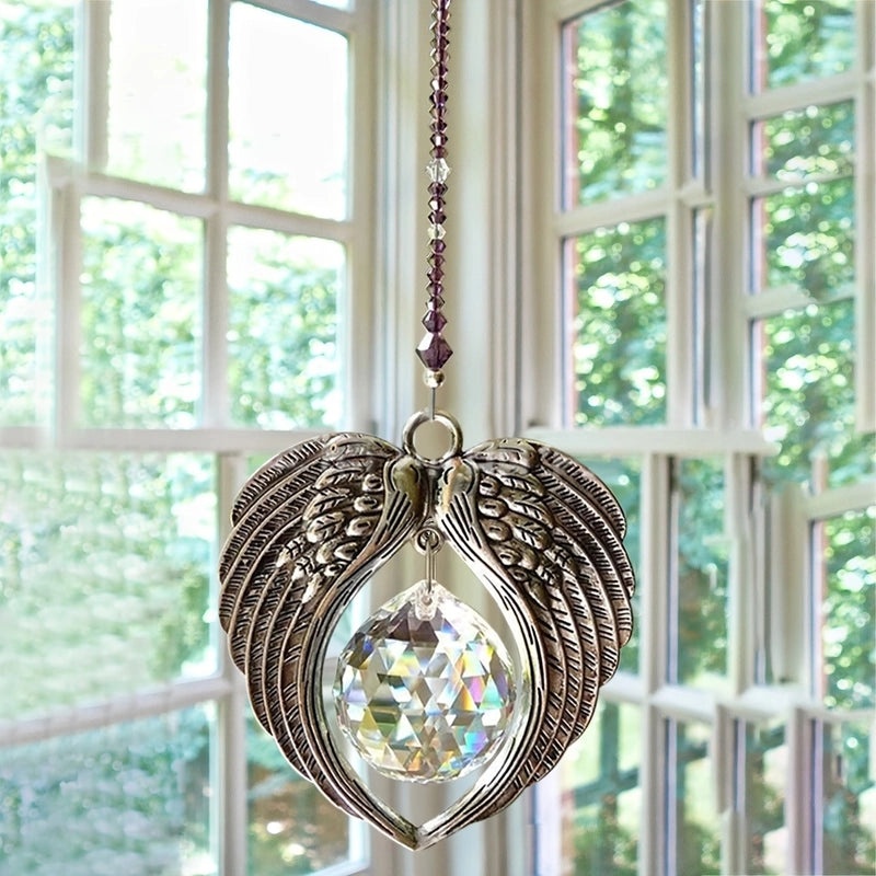 Elegant Wing-Shaped Crystal Pendant in Zinc Alloy | Jewelry Accessories