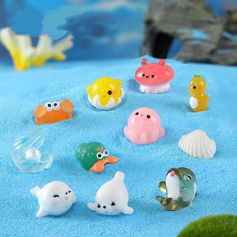 Marine Cartoon Resin Crab Shell and Whale Ornaments|Home Decor Accessories