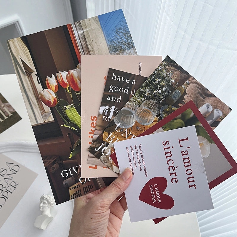 Vintage French Letter and Floral Coated Paper Wall Art|Home Decor & Wall Art