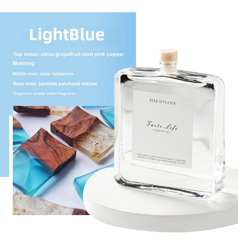 BYME 120ml Flat Aromatherapy Bottle with Rattan Sticks, Long-lasting Indoor Essential Oil Diffuser Set|Home Fragrance & Aromatherapy