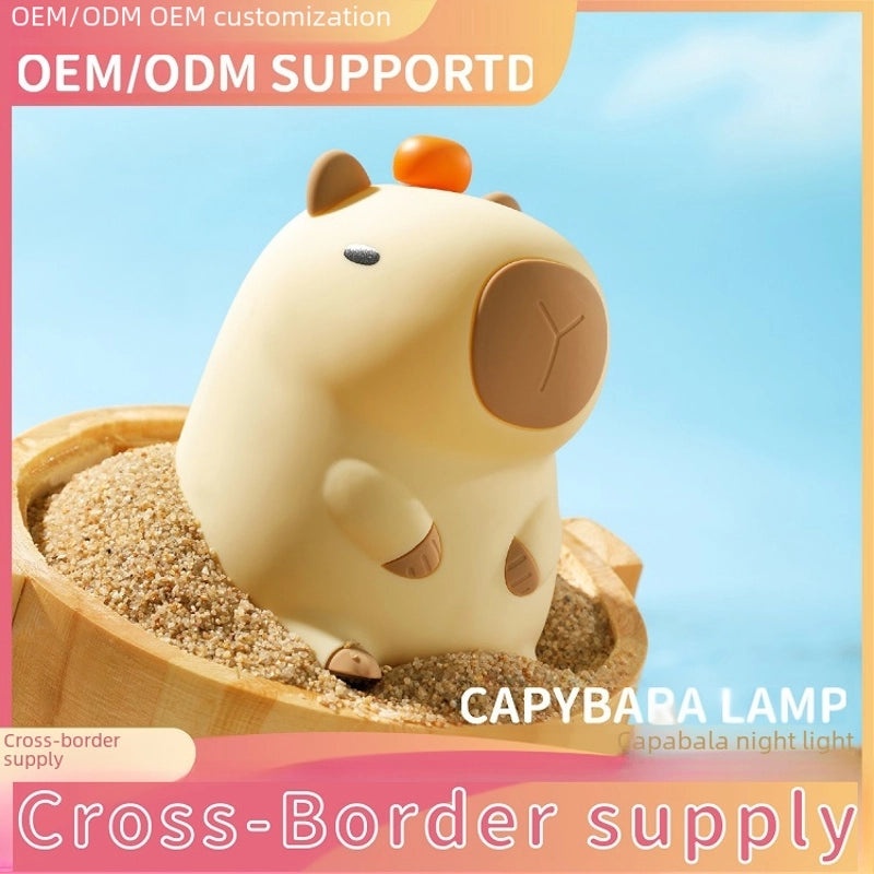 Capabala Rechargeable Silicone Night Light with Dimming Feature Capybara & Guinea Pig Design|Home Decor Night Lights