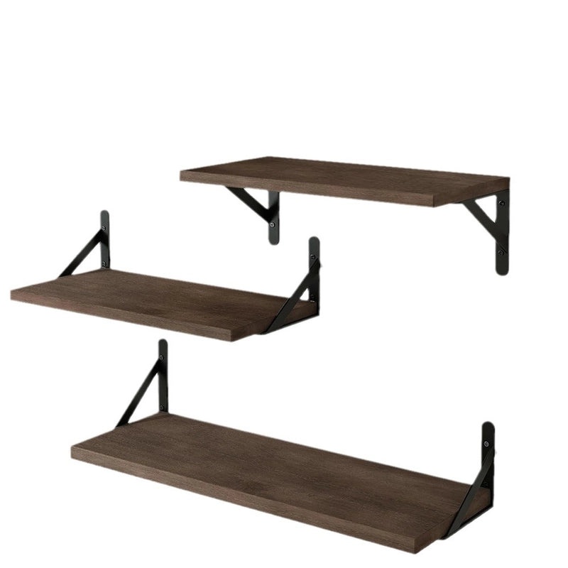 Minimalist Solid Color Paulownia Wood Iron Storage Rack for Home Organization|Home Storage & Organization