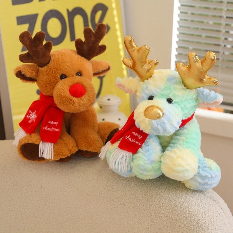 Christmas Elk Plush Toy Soft Cotton Stuffed Animal | Christmas Decor & Plush Toys